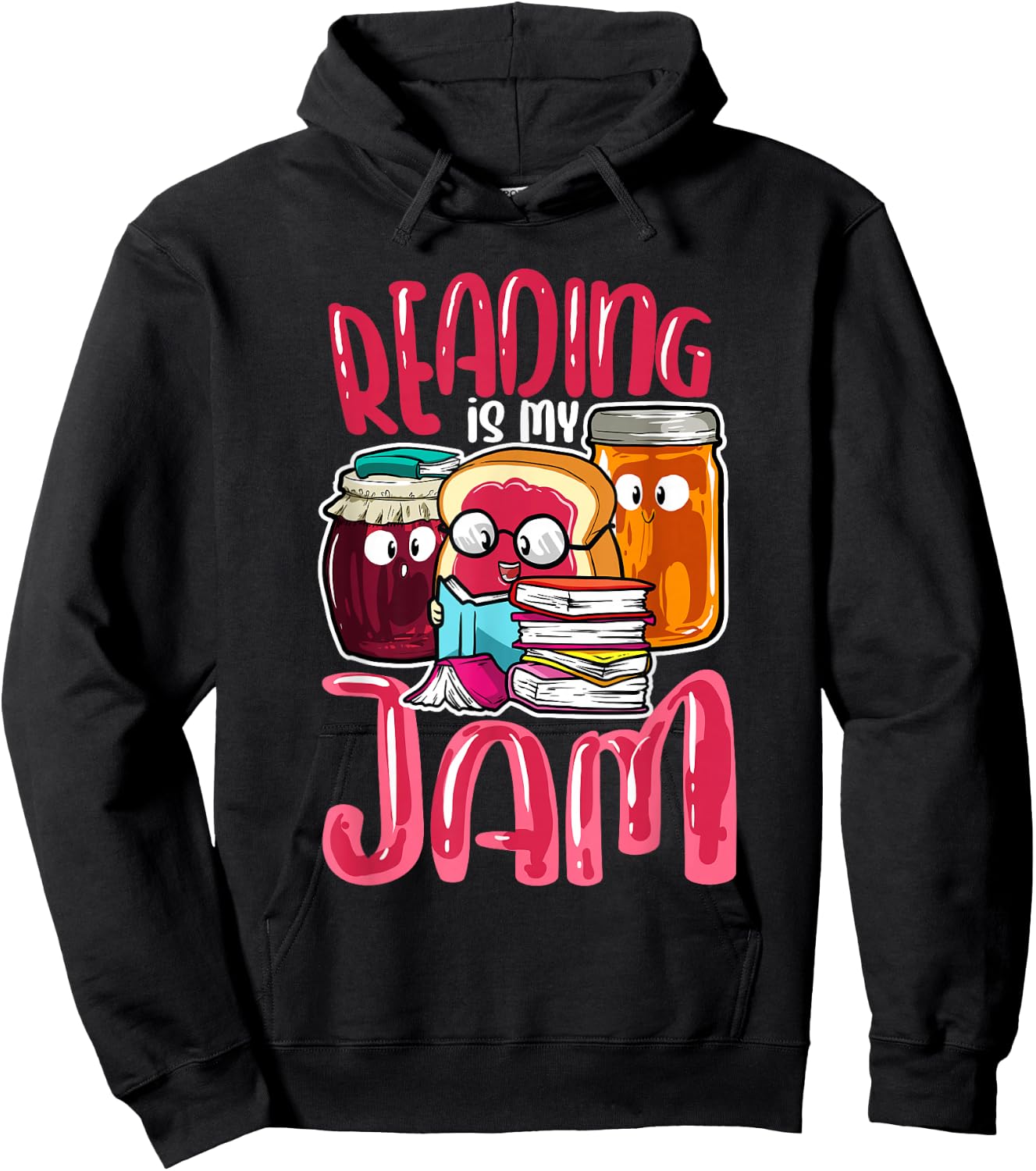 Kids Teacher I Love to Read Books Reading Is My Jam Hoodie - Hoodie | Black