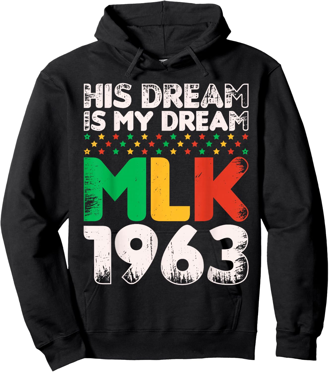 Vintage His Dream Is My Dream! MLK, Martin Luther King Jr. Hoodie - Hoodie | Black