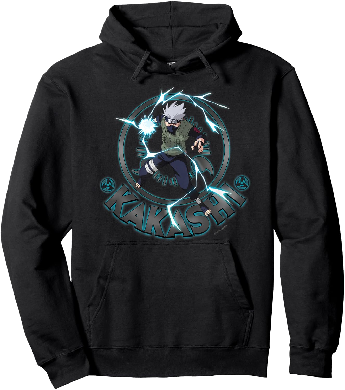 Naruto Shippuden Kakashi Lighting Circle Small Hoodie - Hoodie | Black