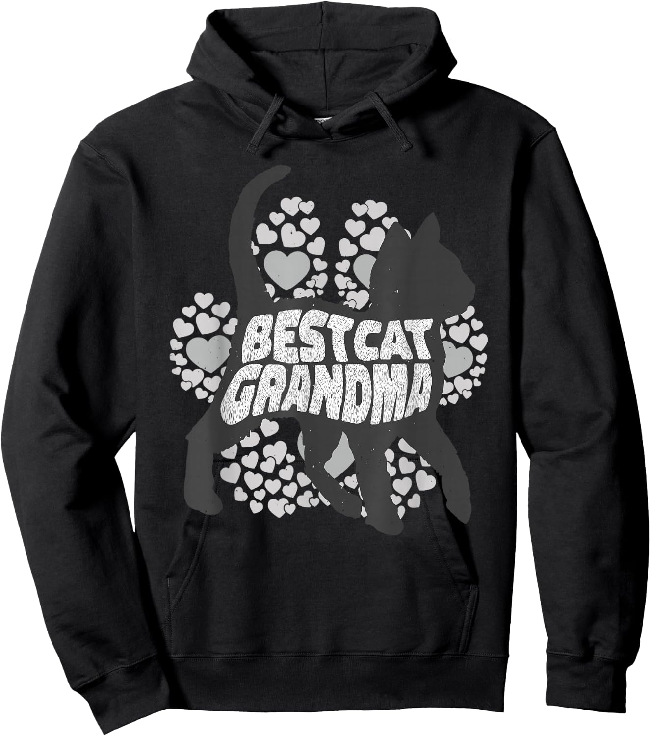 Best Cat Grandma Hoodie - Hoodie | Black