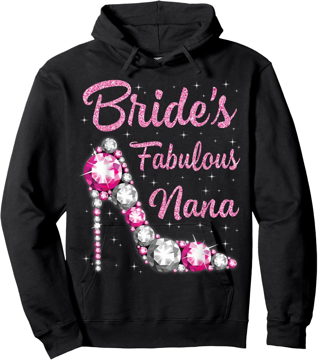 Nana's Fabulous Bride Happy Wedding Married Day Vintage Hoodie - Hoodie | Black