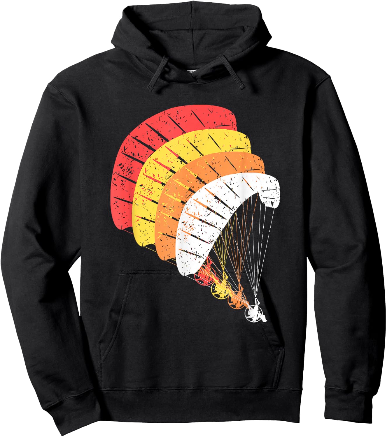 Vintage Powered Paragliding Shirt Paramotor Gift Paraglider Hoodie - Hoodie | Black