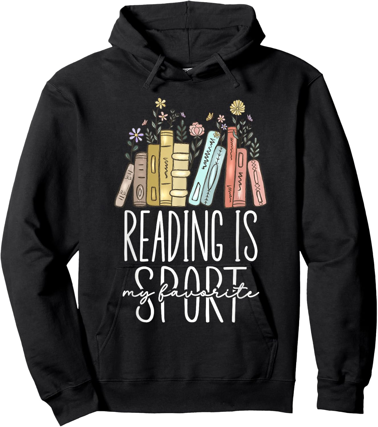 Reading Is My Favorite Sport Hoodie - Hoodie | Black
