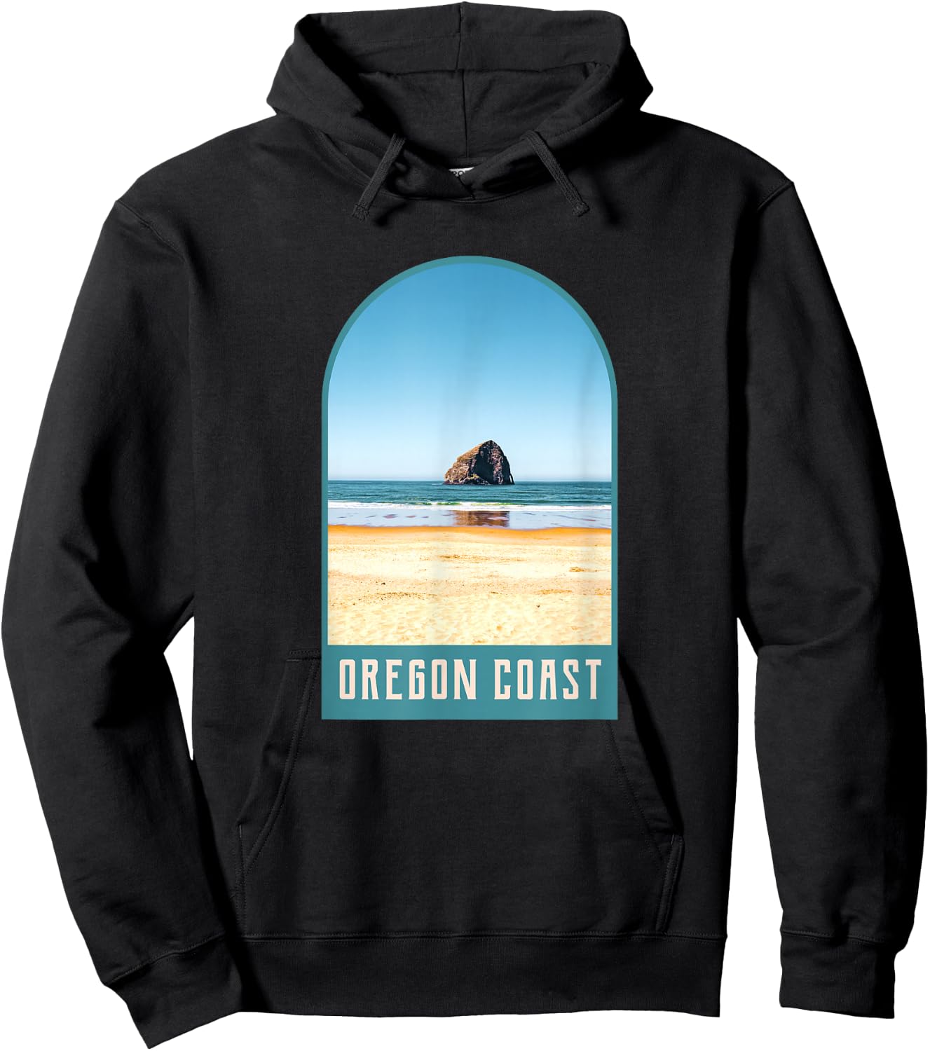 Oregon Coast Beach Views-Pacific Northwest Travel Hoodie - Hoodie | Black