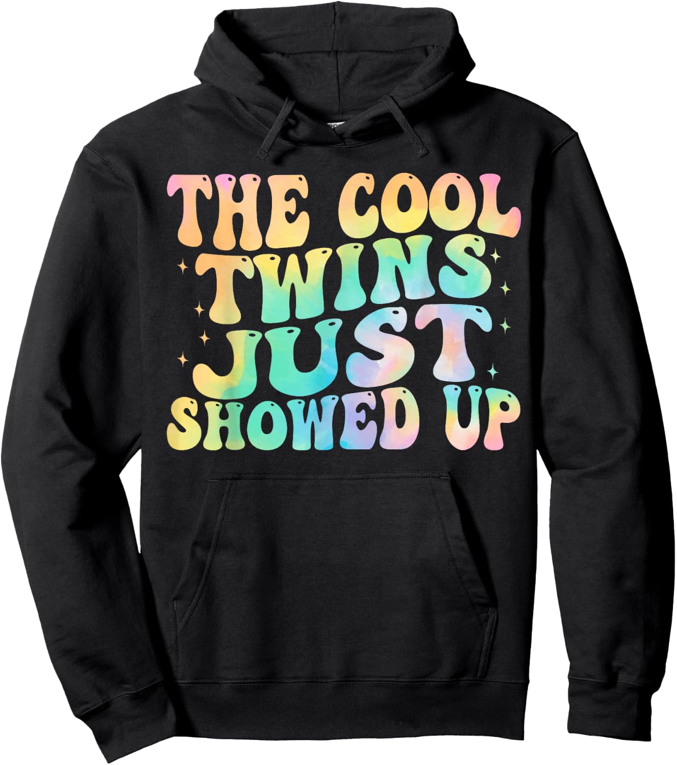 The Cool Twins Just Showed Up birthday twins matching Hoodie - Hoodie | Black