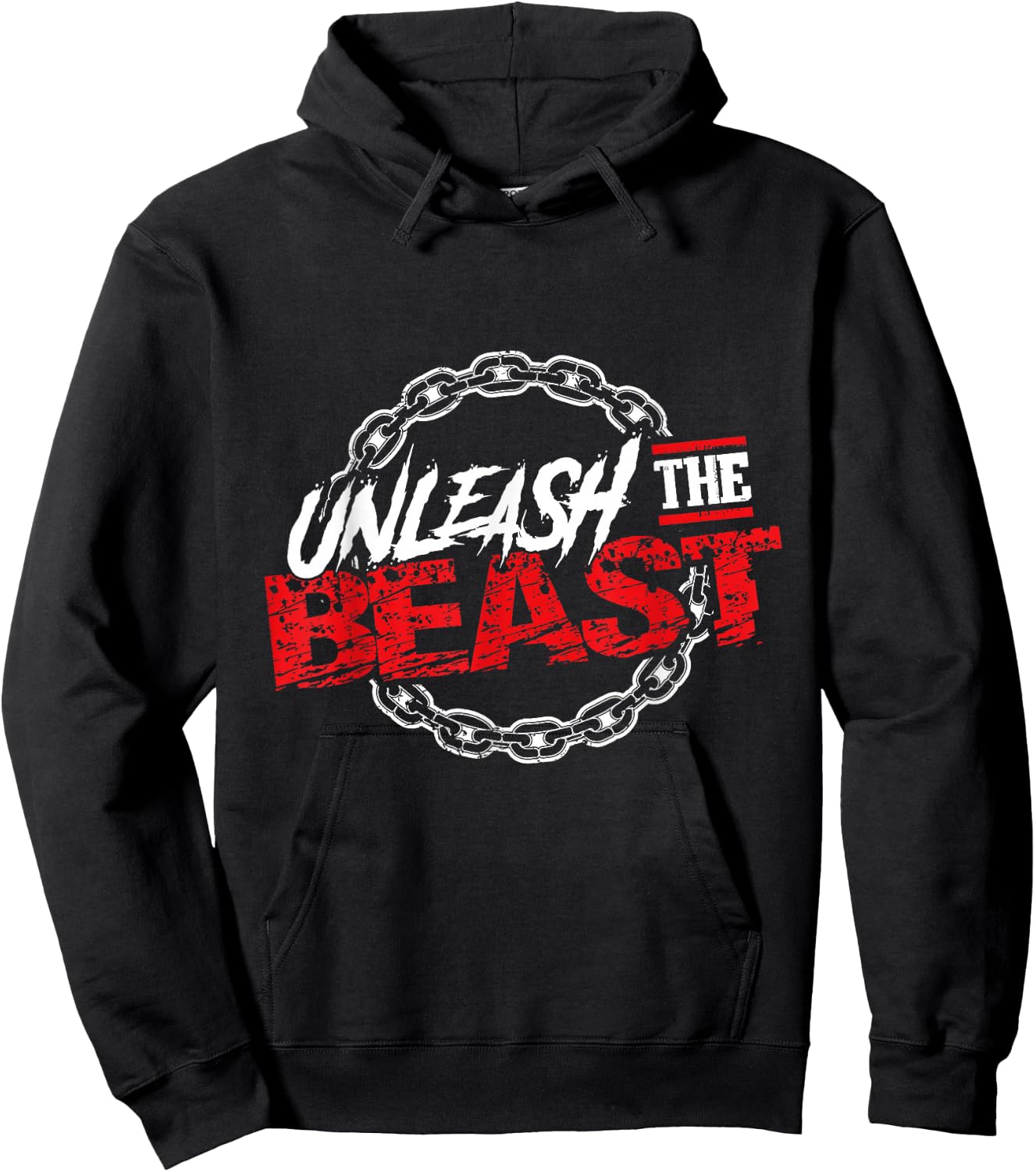 Unleash The Beast | Gym Mode Fitness Motivation Power Hoodie - Hoodie | Black
