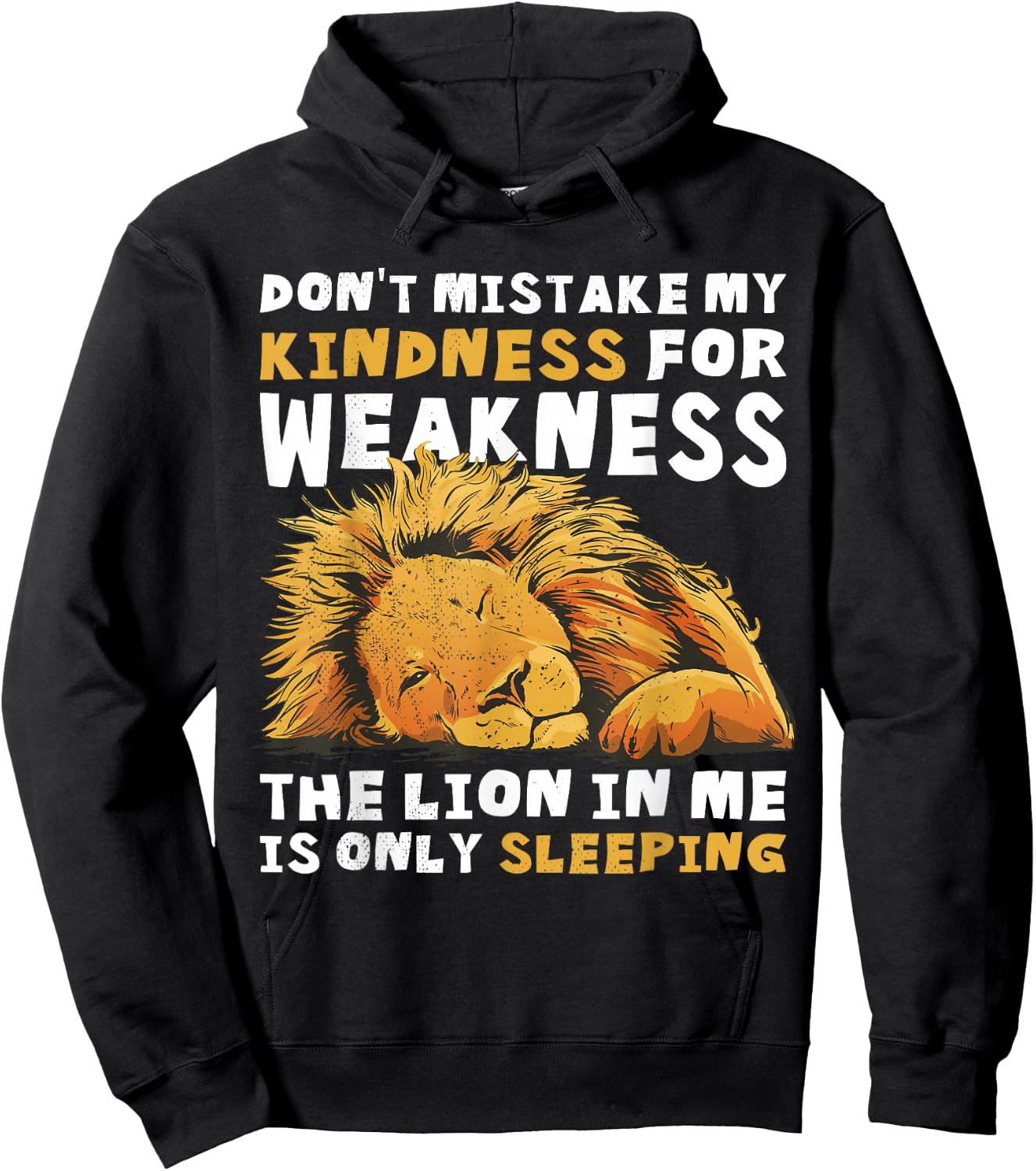 Do not confuse my kindness with weakness. The Lion Hoodie - Hoodie | Black