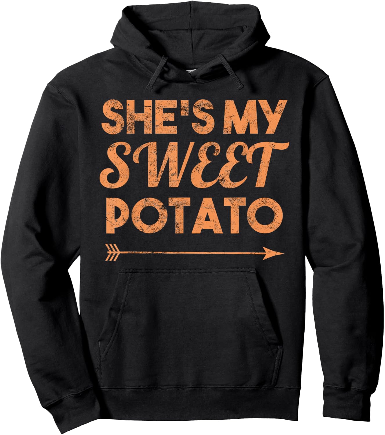 Shes My Sweet Potato I Yam Thanksgiving Matching Couple Hoodie - Hoodie | Black