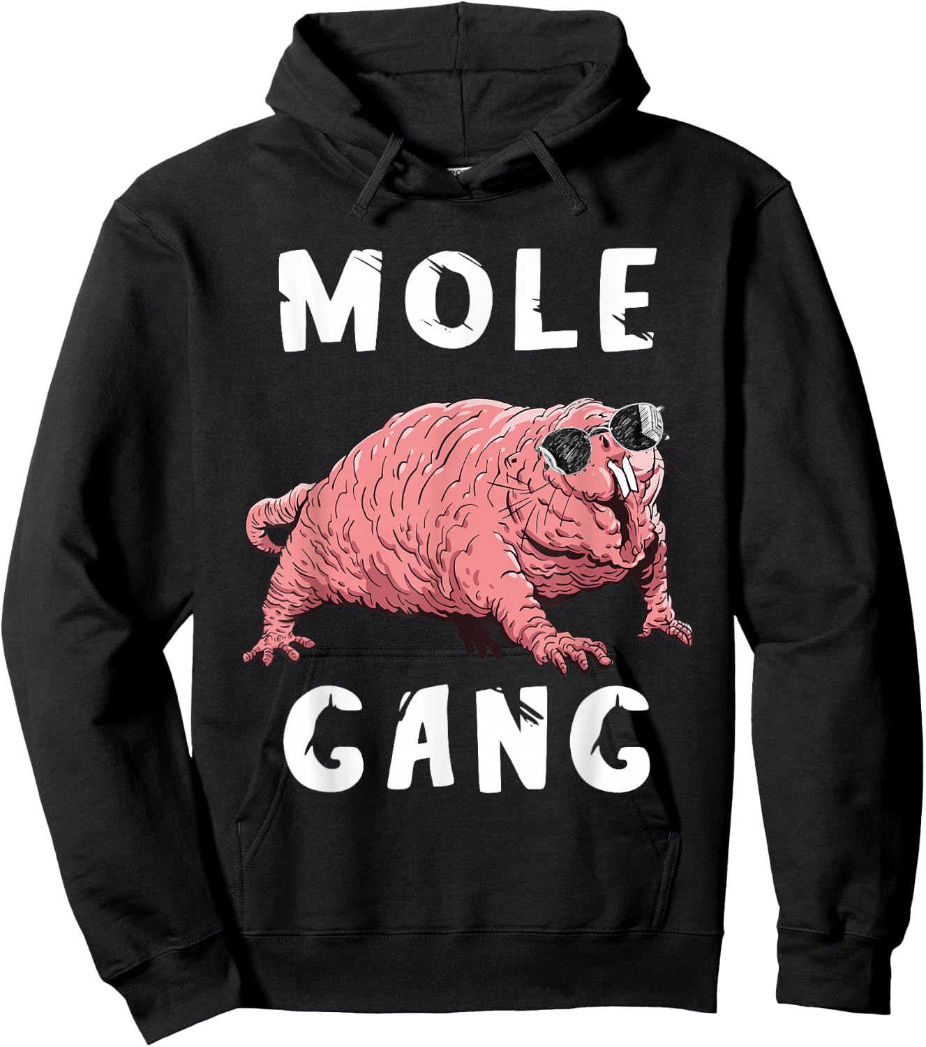 Naked Mole Rat Mole Gang Funny Naked Mole Rat Lovers Hoodie - Hoodie | Black