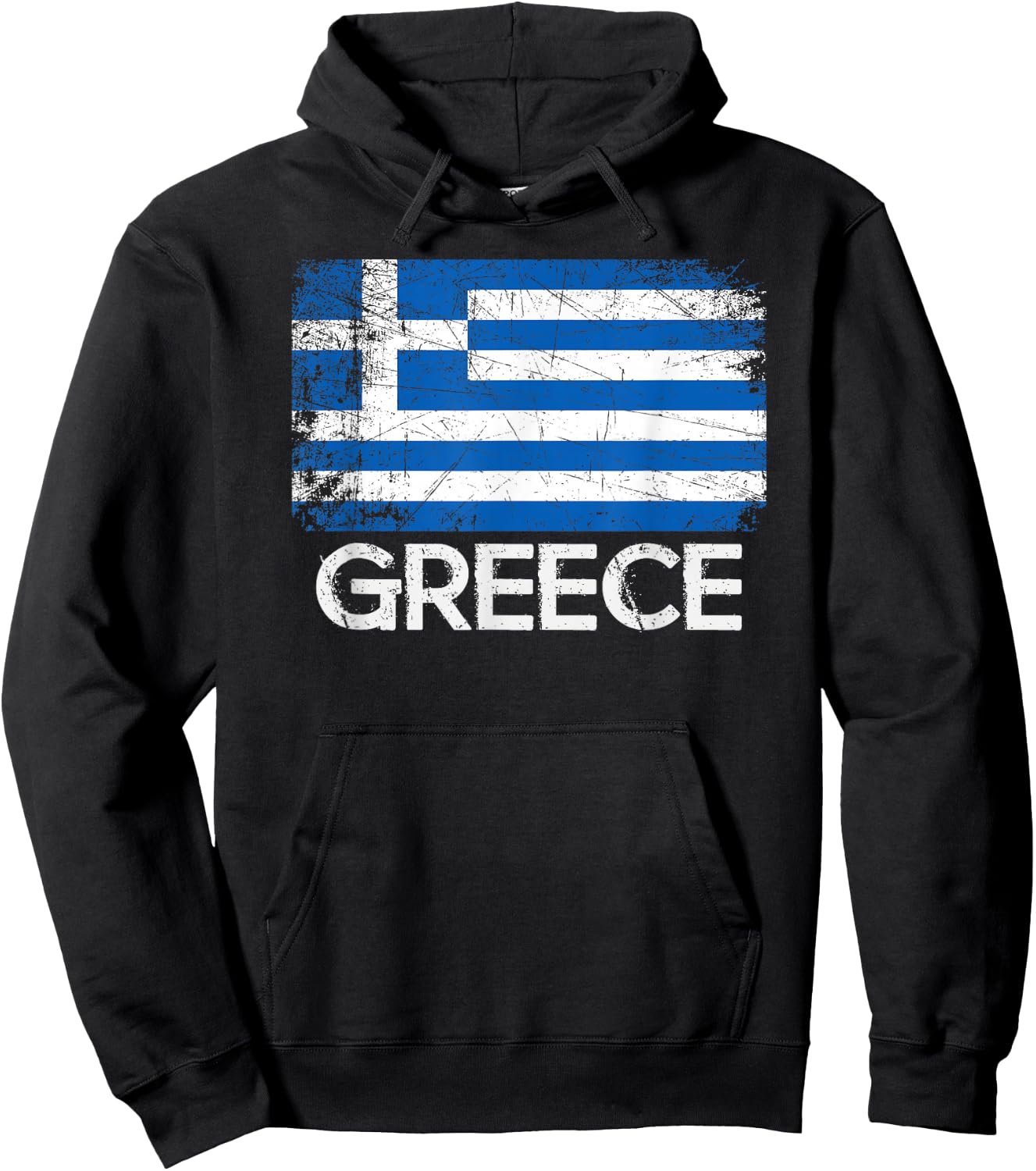 Greek Flag | Vintage Made In Greece Gift Hoodie - Hoodie | Black