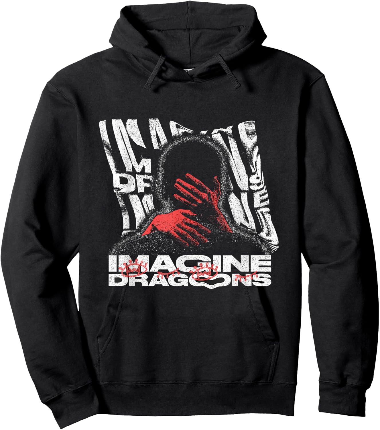 Official Imagine Dragons Exclusive Warp Hands Hoodie - Hoodie | Black