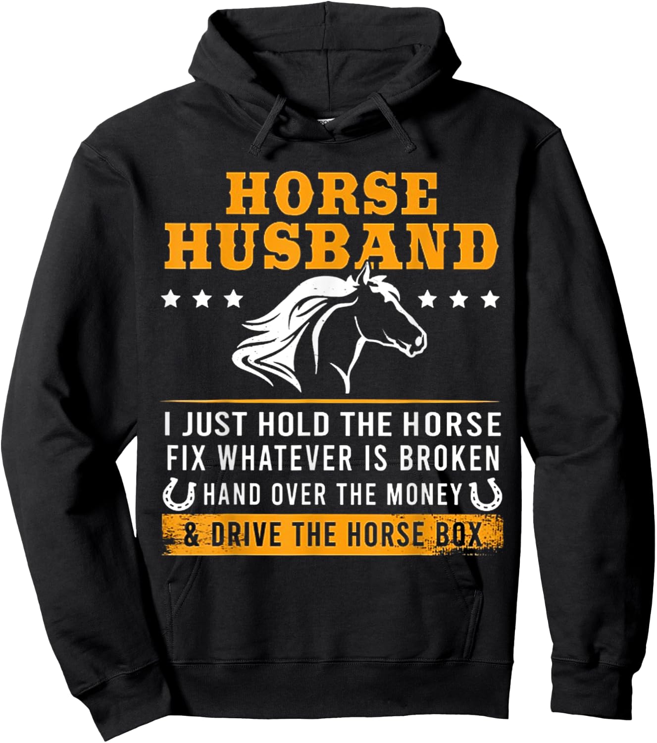 Horse Husband Drive The Horse Box Hoodie - Hoodie | Black
