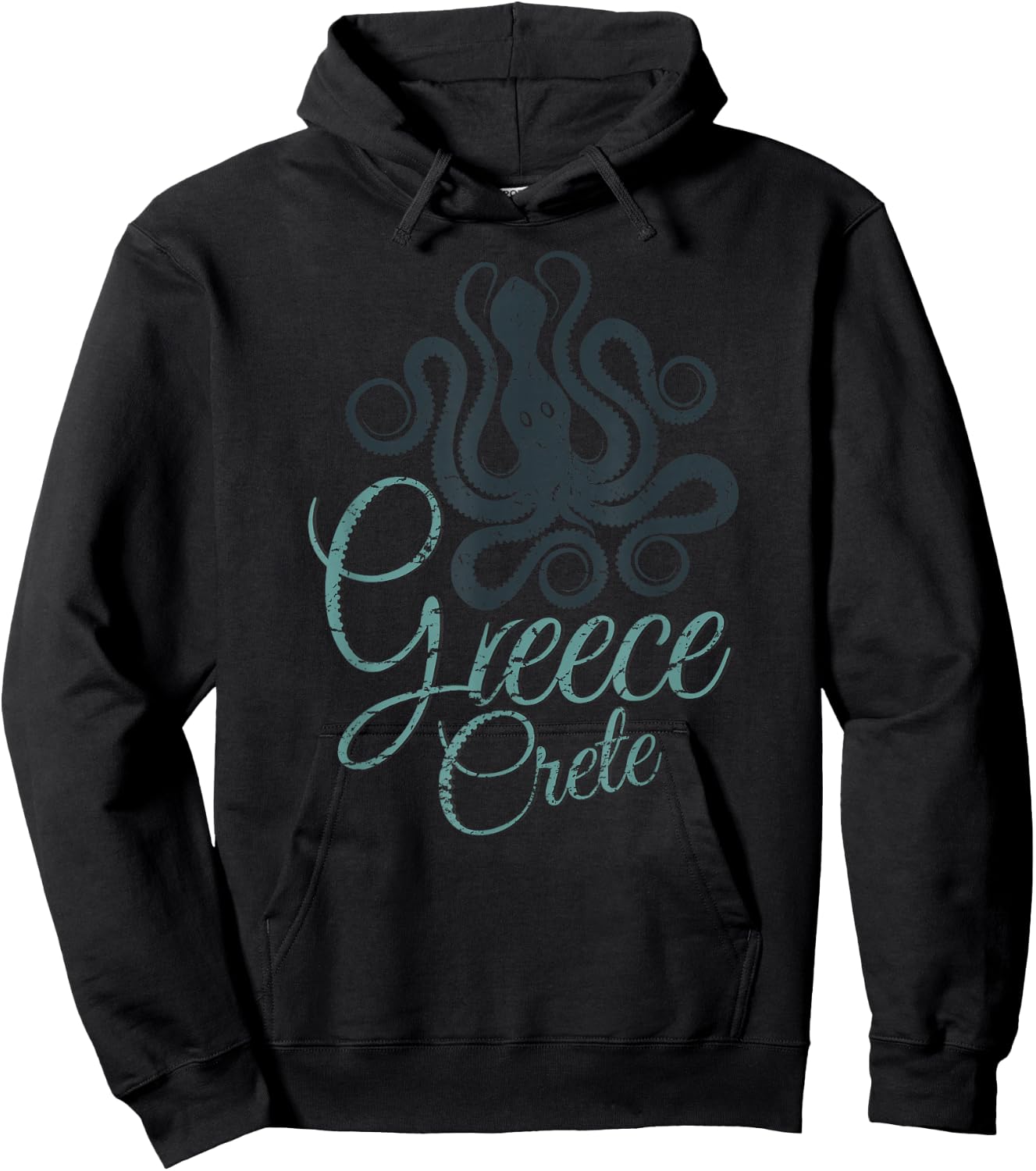 Octopus Greece Crete T Shirt Hoodie - Hoodie | Black