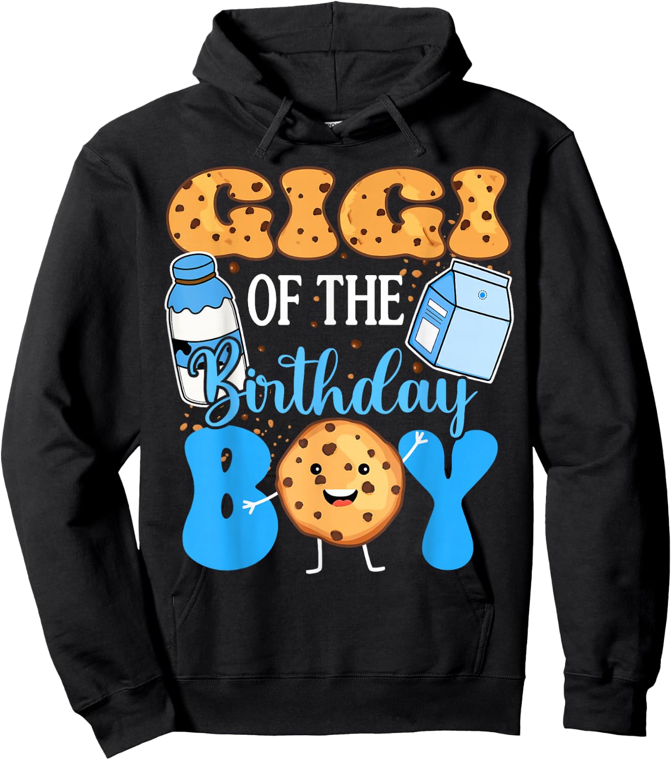Gigi of the Birthday Boy Milk and Cookies 1st Birthday Hoodie - Hoodie | Black