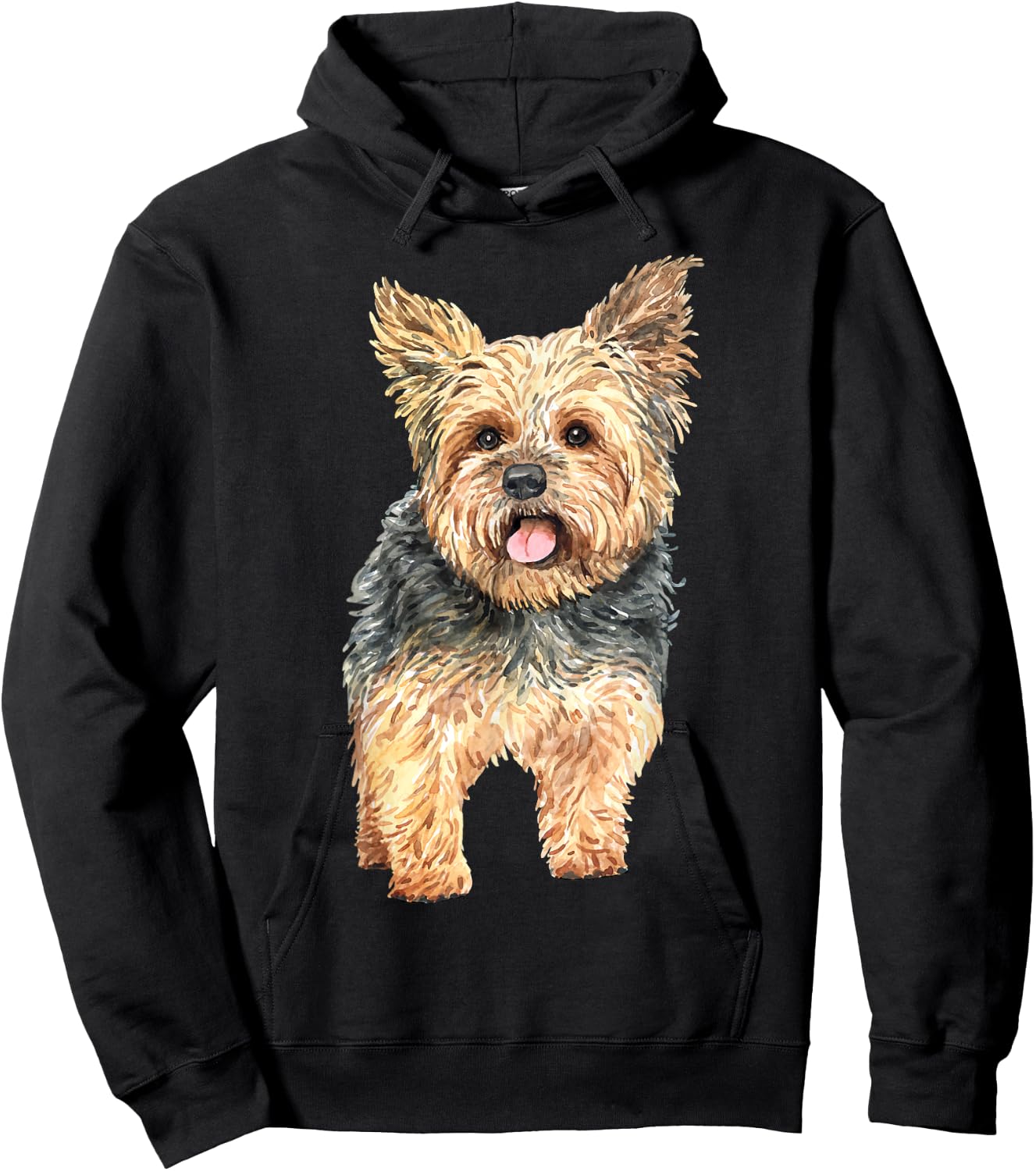 Watercolor | Yorkie Yorkshire Terrier Owners Hoodie - Hoodie | Black
