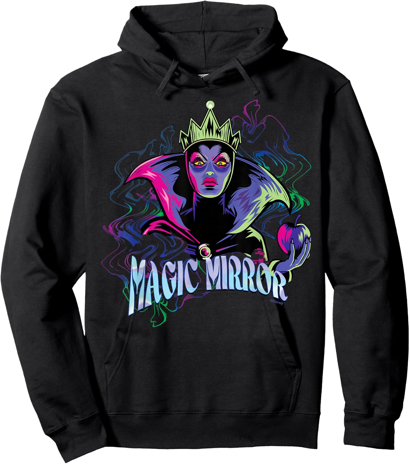 Disney Villains Evil Queen Magic Mirror Illustrated Hoodie - Hoodie | Black