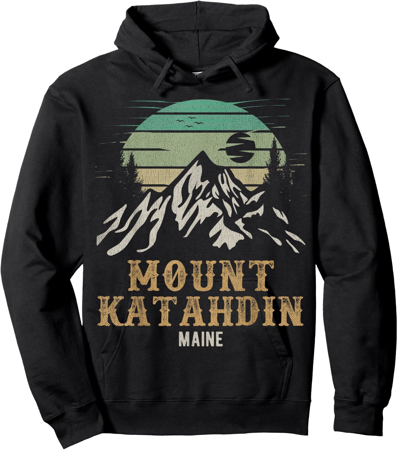 Mount Katahdin National Park Merchandise Hiking Mt Katahdin Hoodie - Hoodie | Black