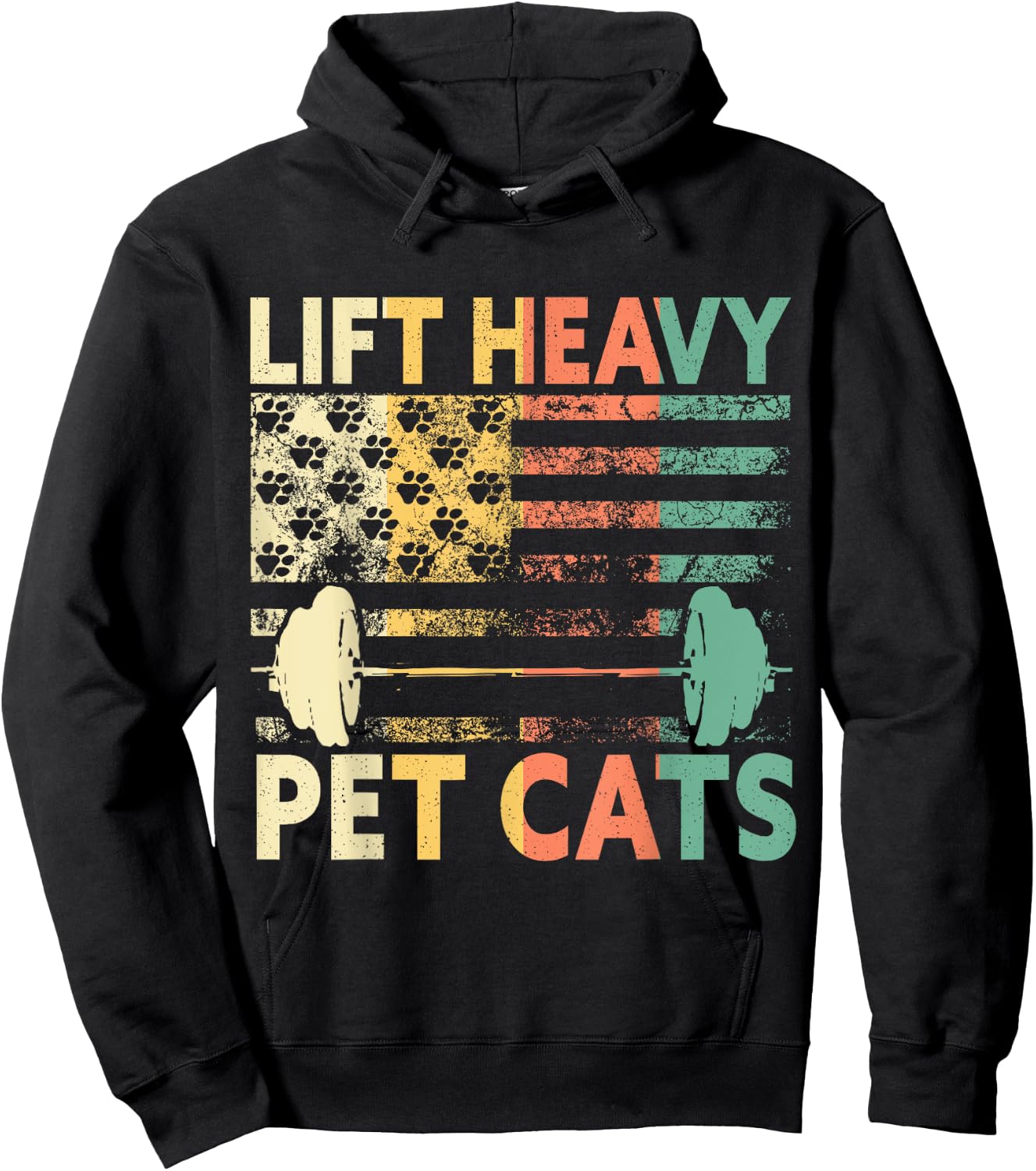 Lift Heavy Pet Cats Weightlifting Cat Owner Weightlifter Hoodie - Hoodie | Black