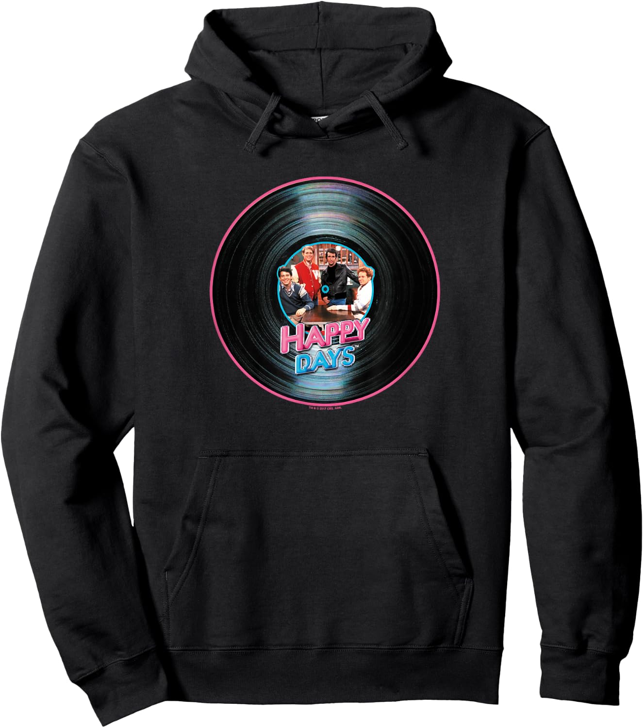 Happy Days On The Record Hoodie - Hoodie | Black