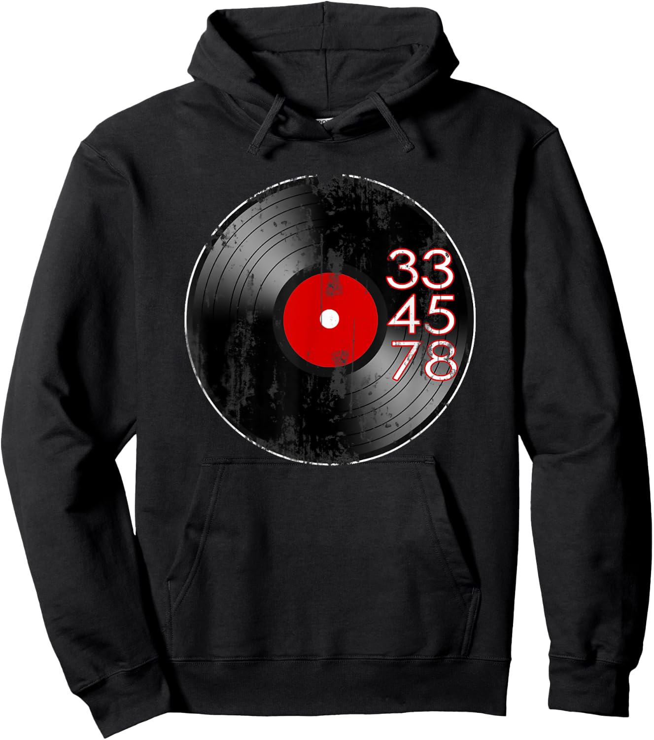 33 45 78 RPM for Record Collector Vinyl Lovers 80s Graphic Hoodie - Hoodie | Black