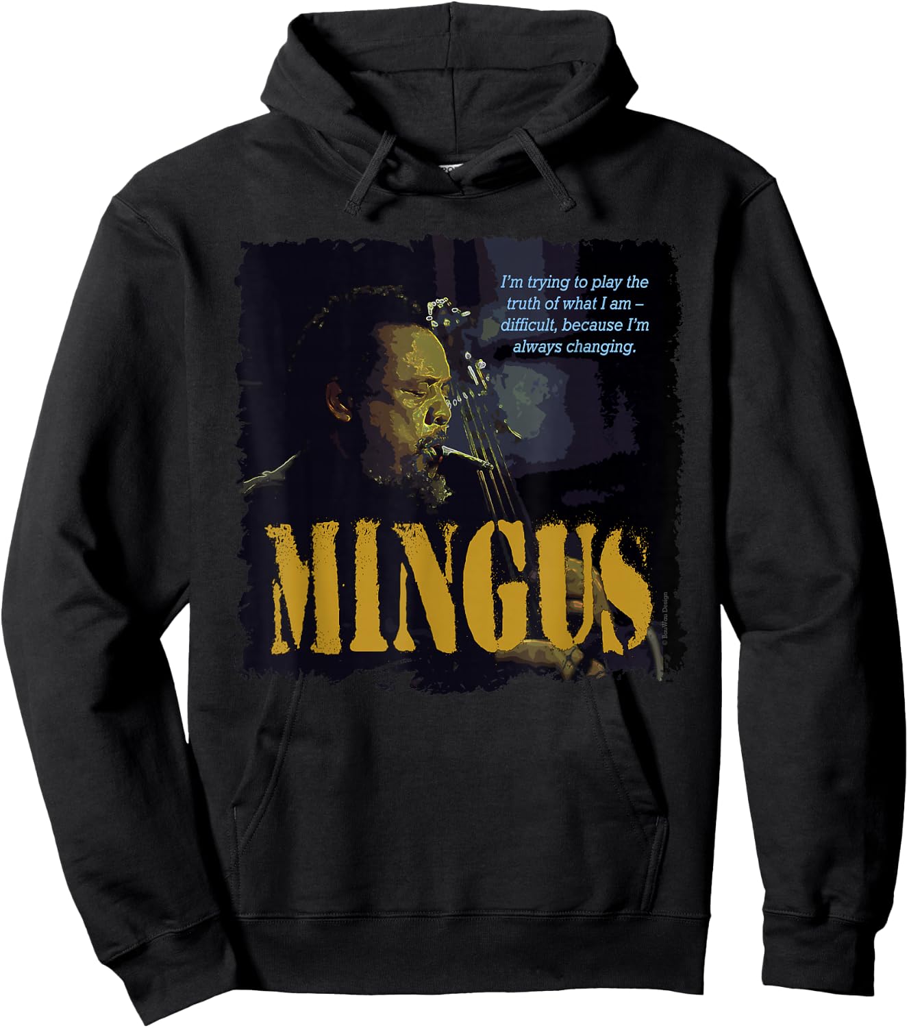 Mingus Jazz Wisdom Bassist Musician Hoodie - Hoodie | Black