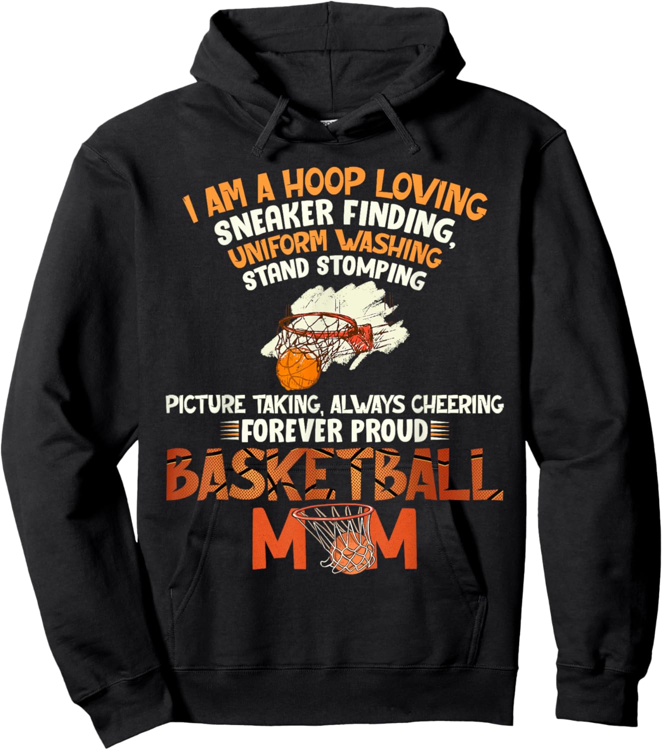 Forever Proud Basketball Mom Hoodie - Hoodie | Black