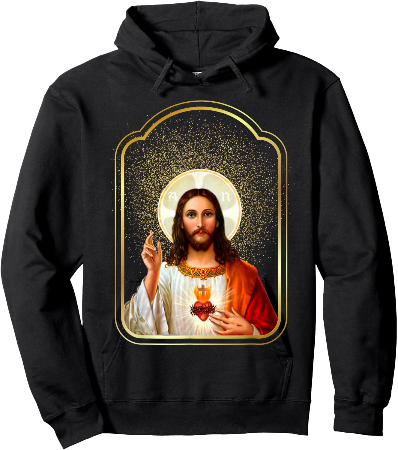 Sacred Heart of Jesus Christ Catholic Immaculate Heart Jesús Hoodie - Hoodie | Black