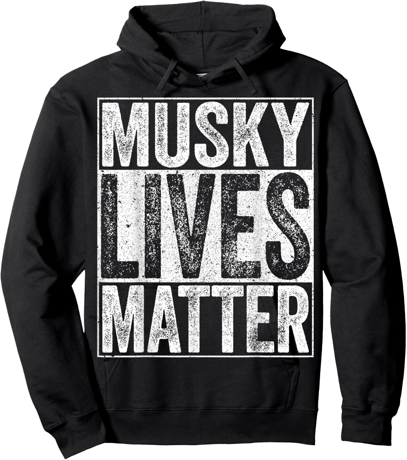 Musky Lives Matter Fisherman Shirt Hoodie - Hoodie | Black