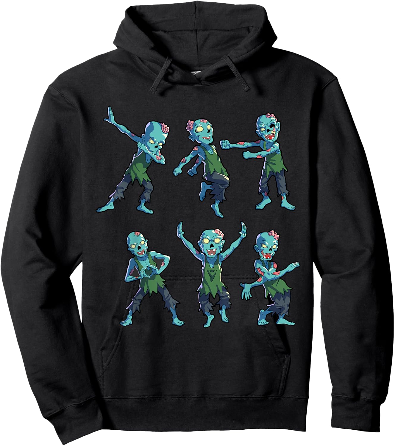 Dancing Zombie Halloween Kids Boys Girls Dabbing Zombie Small Hoodie - Hoodie | Black