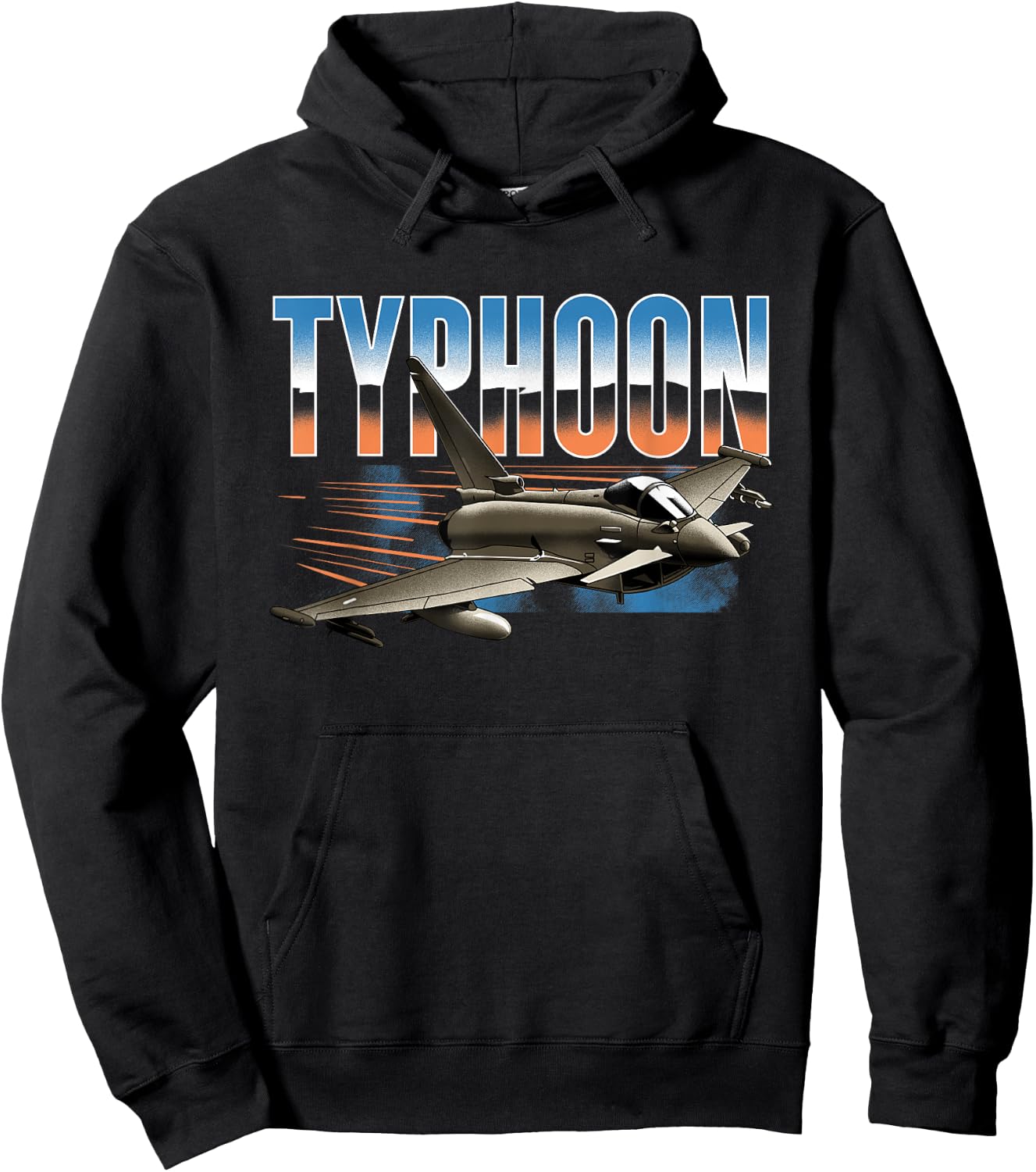 Military Warbird Airplane Typhoon Hoodie - Hoodie | Black