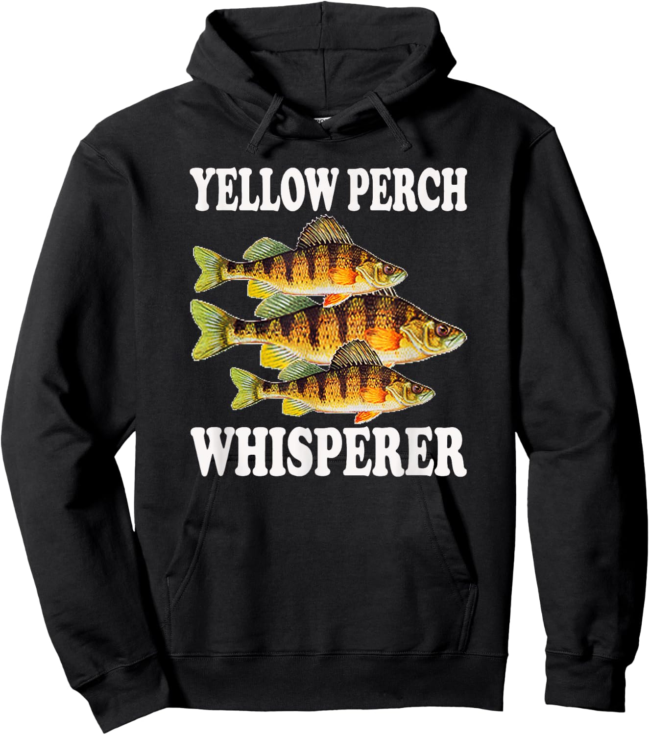 Yellow Perch Fishing Fish Fisherman Yellow Perch Whisperer Hoodie - Hoodie | Black
