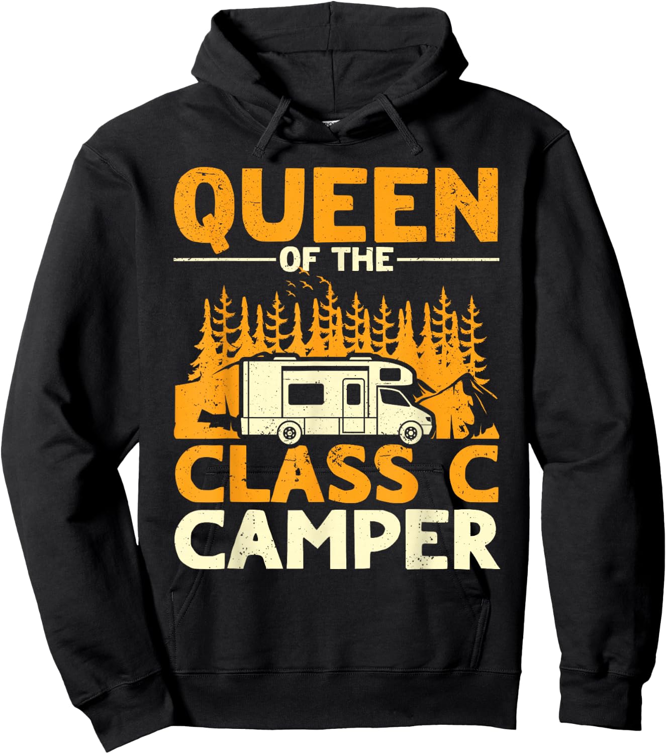 Funny Queen of the Class C RV Camper Camping Women Hoodie - Hoodie | Black