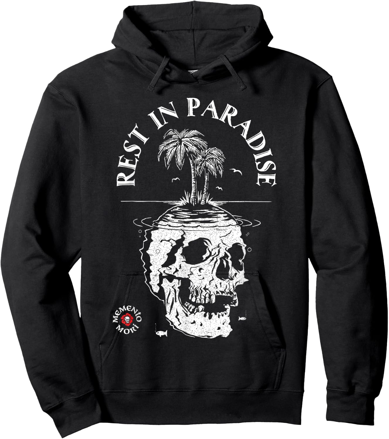 Memento Mori Shirt - Rest in Paradise - Latin Tattoo Graphic Hoodie - Hoodie | Black