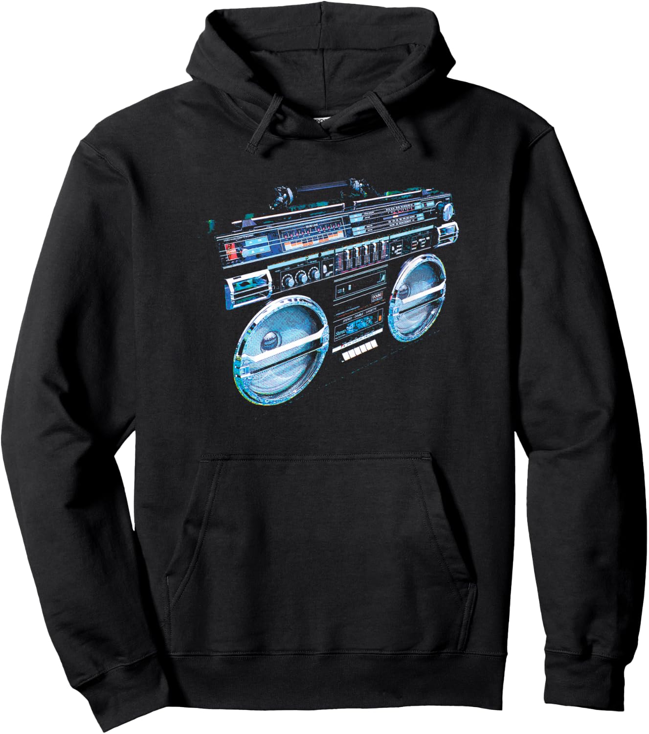 Retro Ghetto Blaster - Boom Box 80's 90's Hip Hip Rap Hoodie - Hoodie | Black