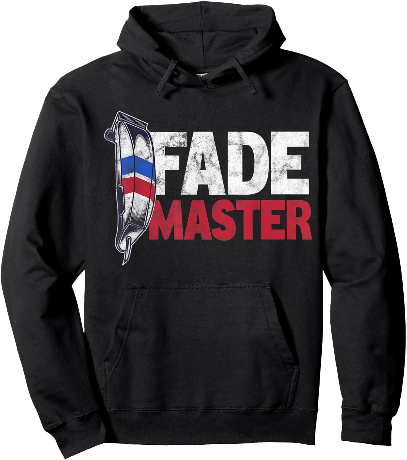 Fade Master Hair Clipper Funny Barber Hairdresser Pun Gift Hoodie - Hoodie | Black