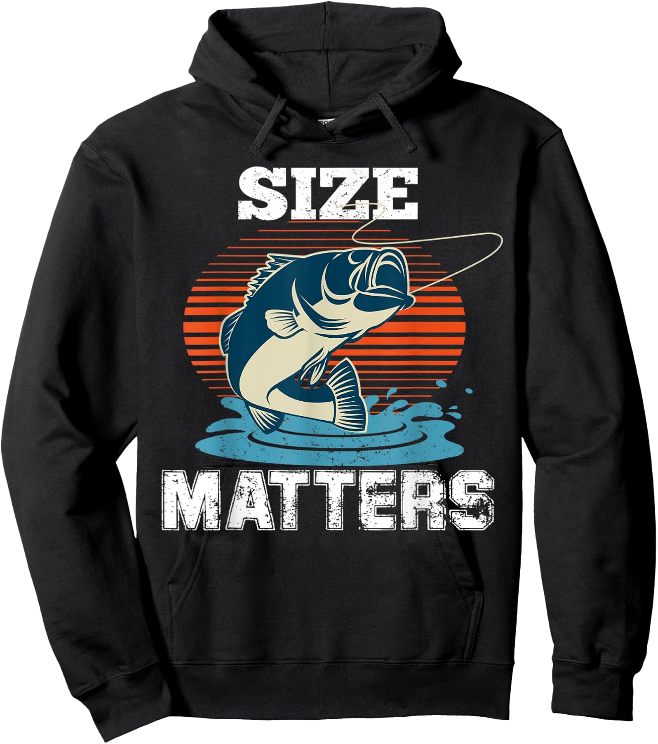 Size Matters Fishing Hoodie - Hoodie | Black