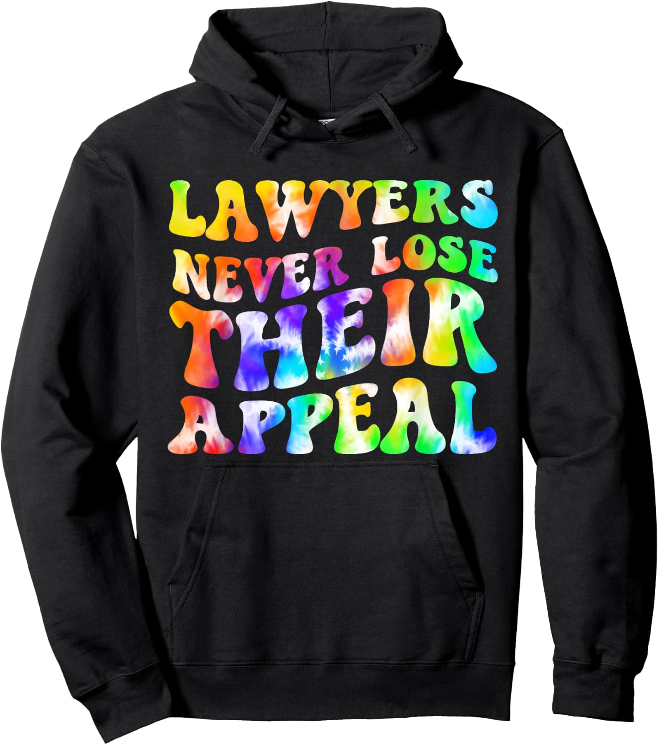 Funny Lawyer Job Title Profession Groovy Tie Dye Style Hoodie - Hoodie | Black