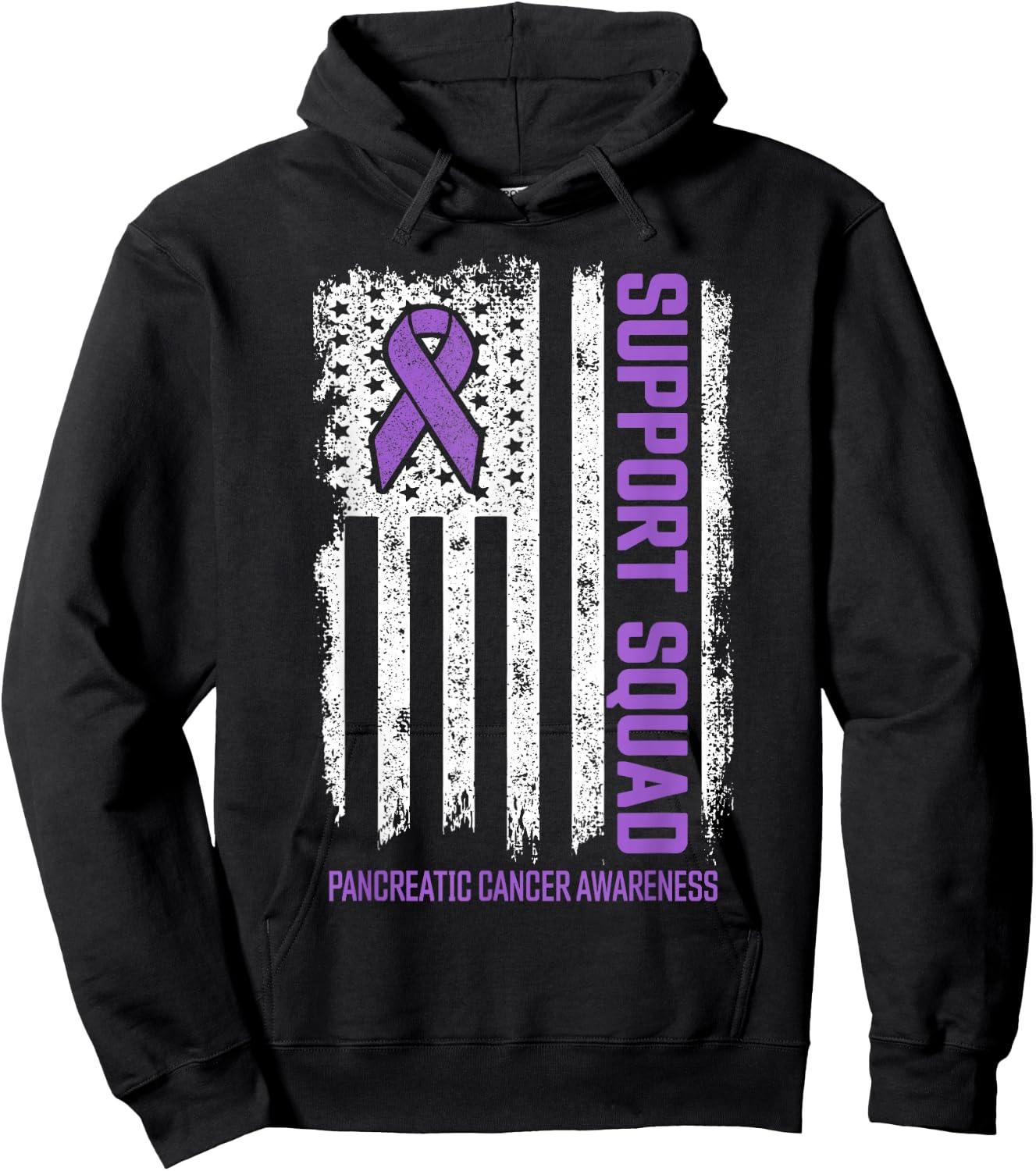 Pancreatic Cancer Support Squad Pancreatic Cancer Awareness Hoodie - Hoodie | Black