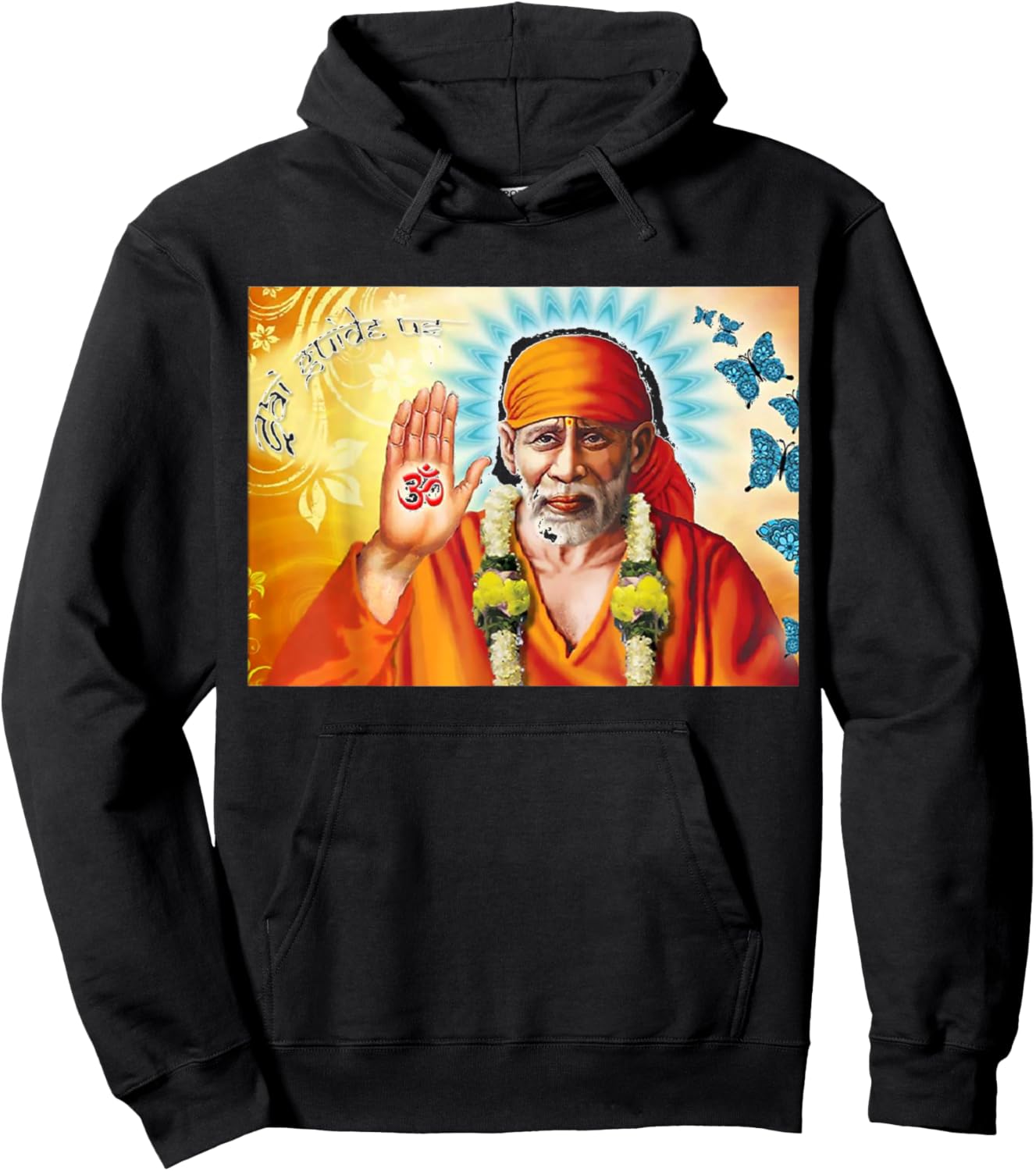 Om Sai ram, sai baba, shirdi sai Hoodie - Hoodie | Black