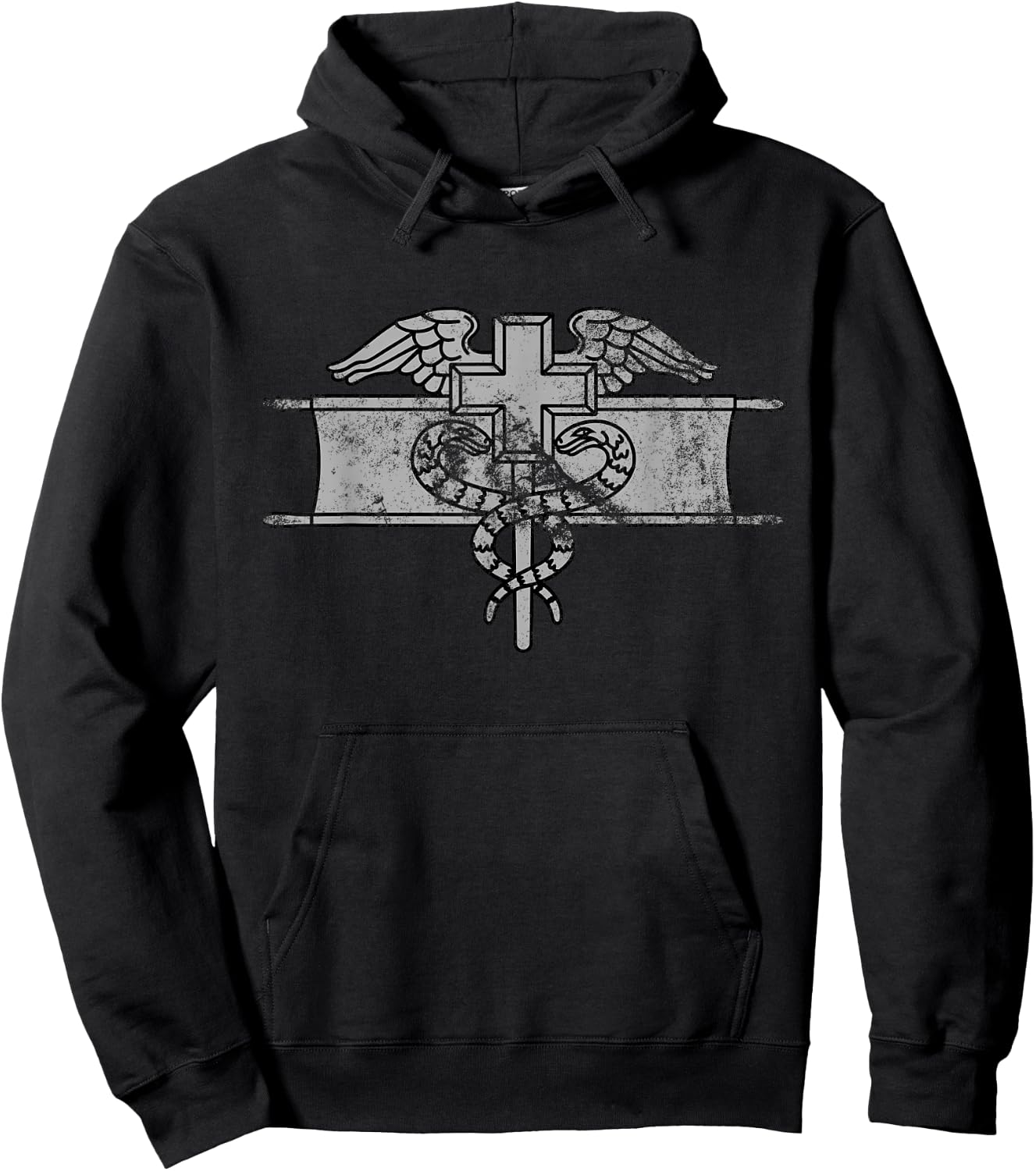 US Army Expert Field Medical Badge (EFMB) - 68W Vintage Hoodie - Hoodie | Black
