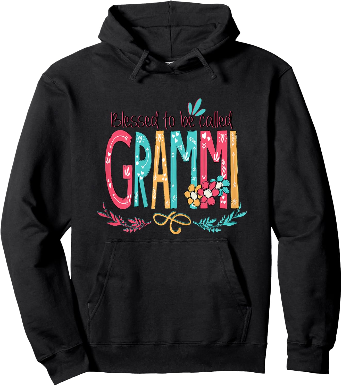 Blessed to be called Grammi Colorful gifts-Grandma Hoodie - Hoodie | Black