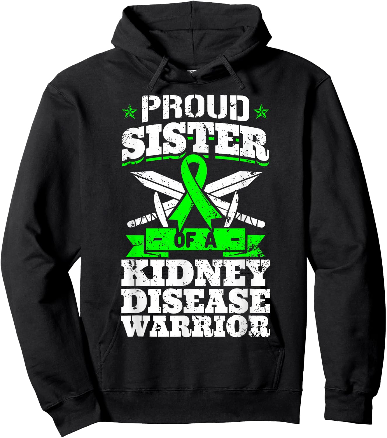 Proud Sister Of A Kidney Disease Warrior Renal Awareness Hoodie - Hoodie | Black