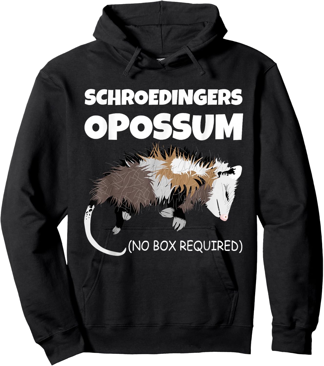 Schrödinger's Cat Opossum Version Dead and Alive without Box Hoodie - Hoodie | Black