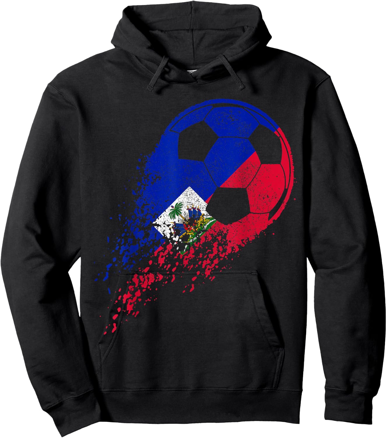 Haiti Soccer Haitian Flag Pride Soccer Player Hoodie - Hoodie | Black