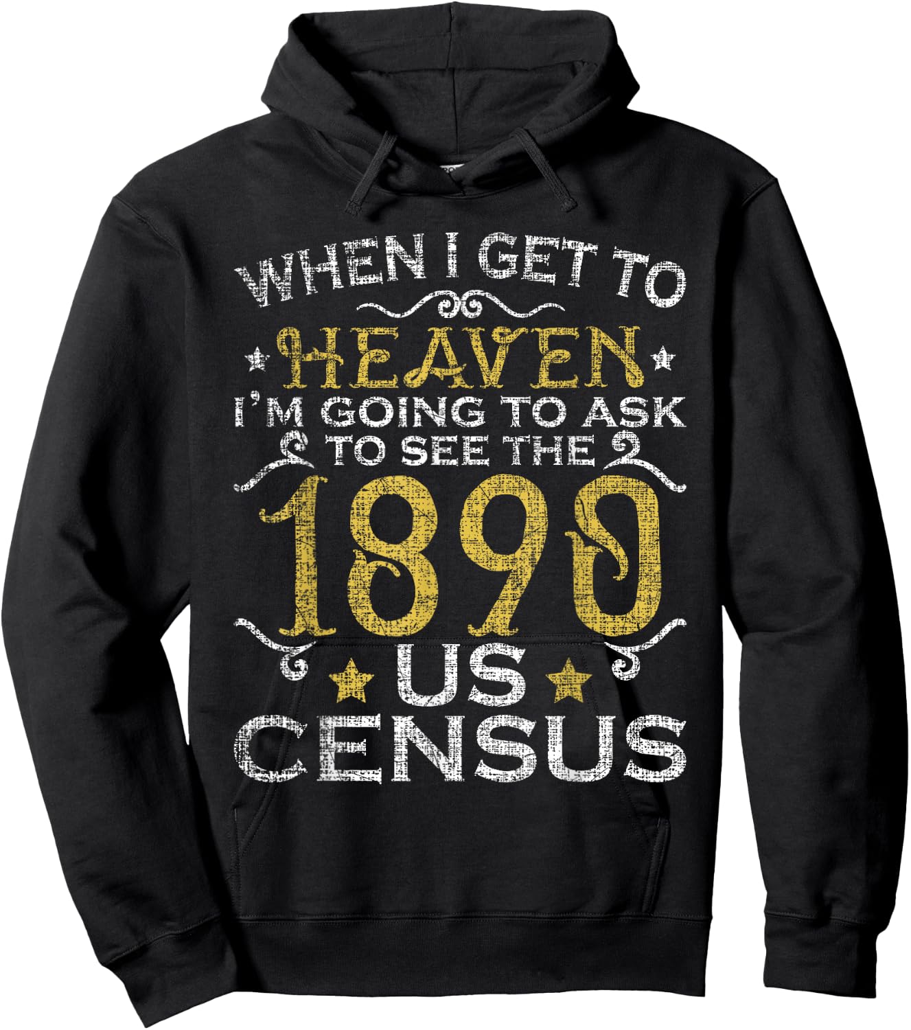 Ask To See The 1890 US Census Genealogy Genealogist Ancestry Hoodie - Hoodie | Black