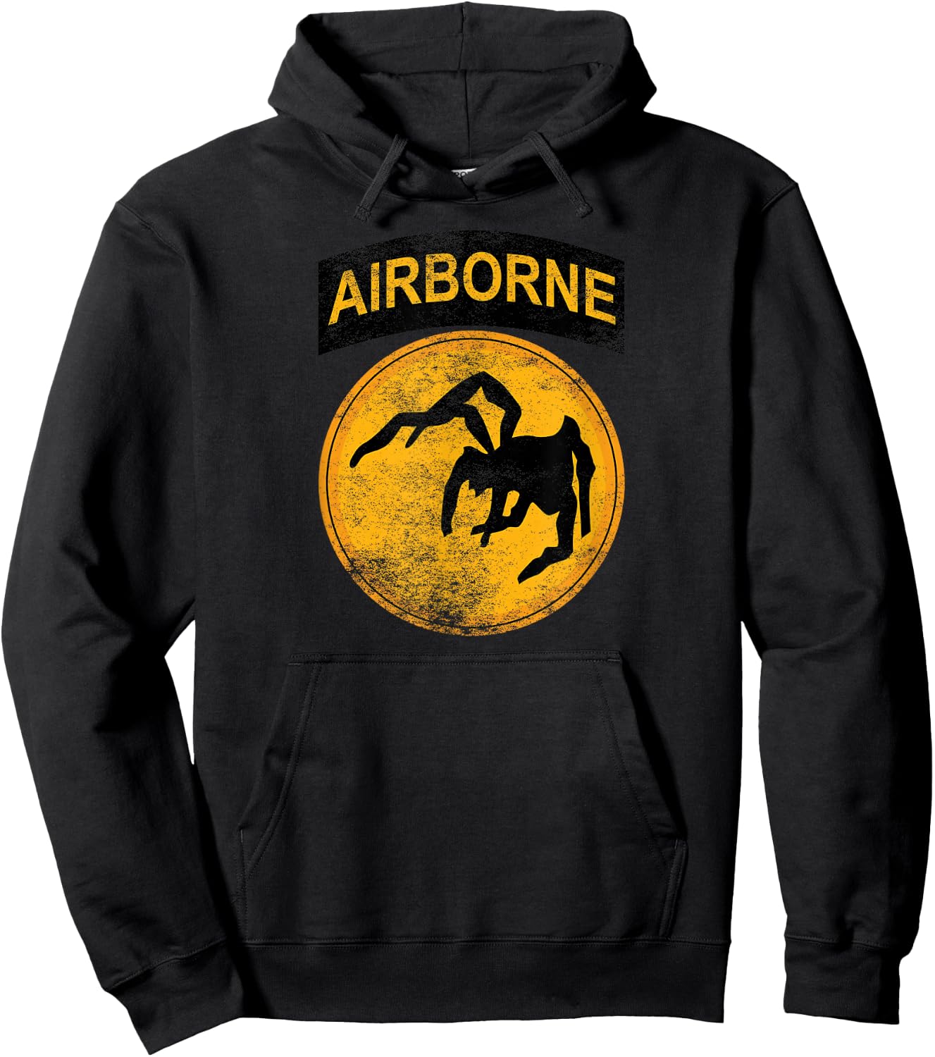 WW2 135th Airborne Division Parachute Patch Spider Military Hoodie - Hoodie | Black