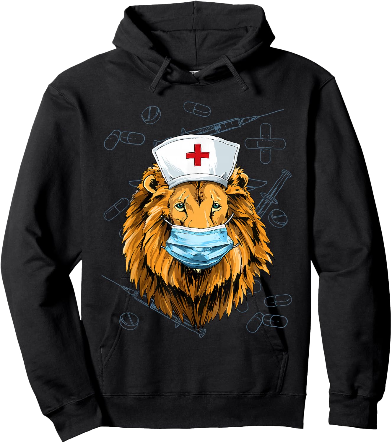 Lion Nurse Practitioner RN Nursing School Graduation Hoodie - Hoodie | Black