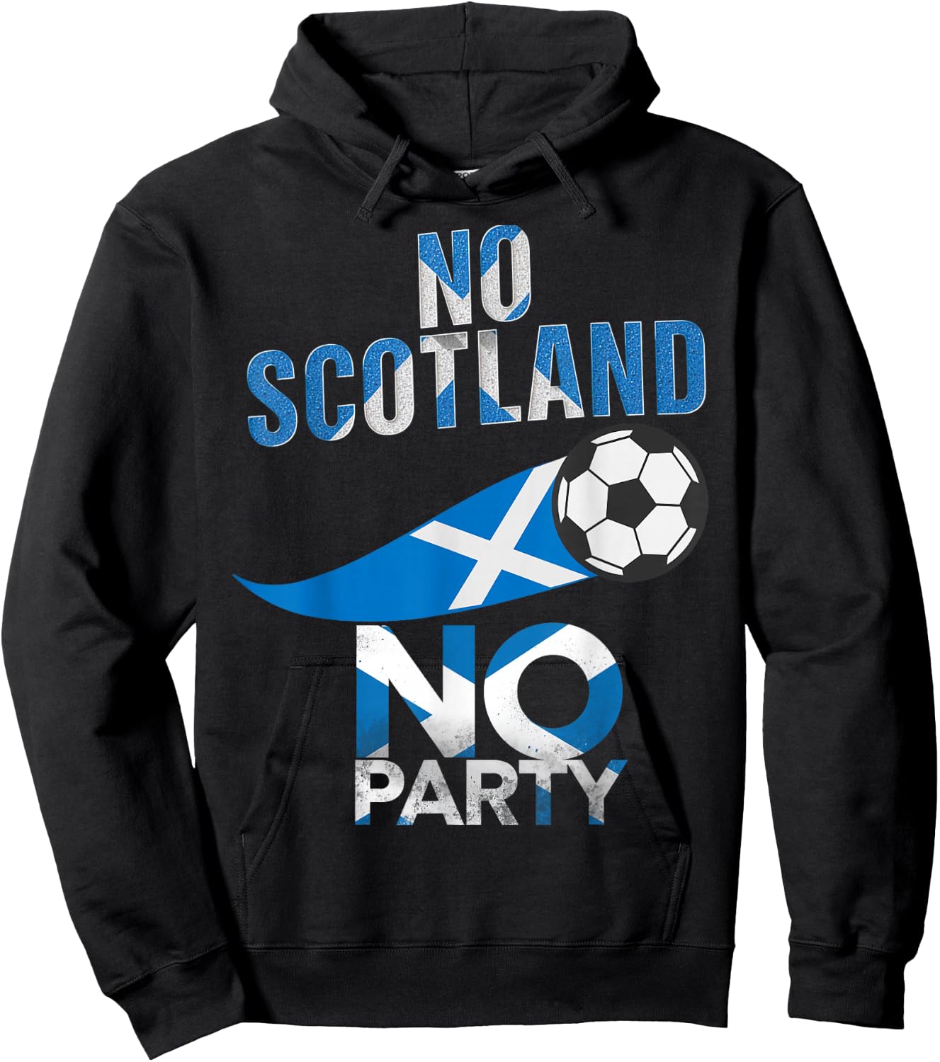 Scotland Flag Soccer Football - Scottish Futbol Fan Hoodie - Hoodie | Black