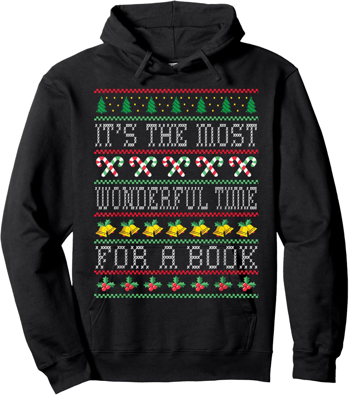 It's The Most Wonderful Time For A Book Xmas Bookworm Lover Hoodie - Hoodie | Black
