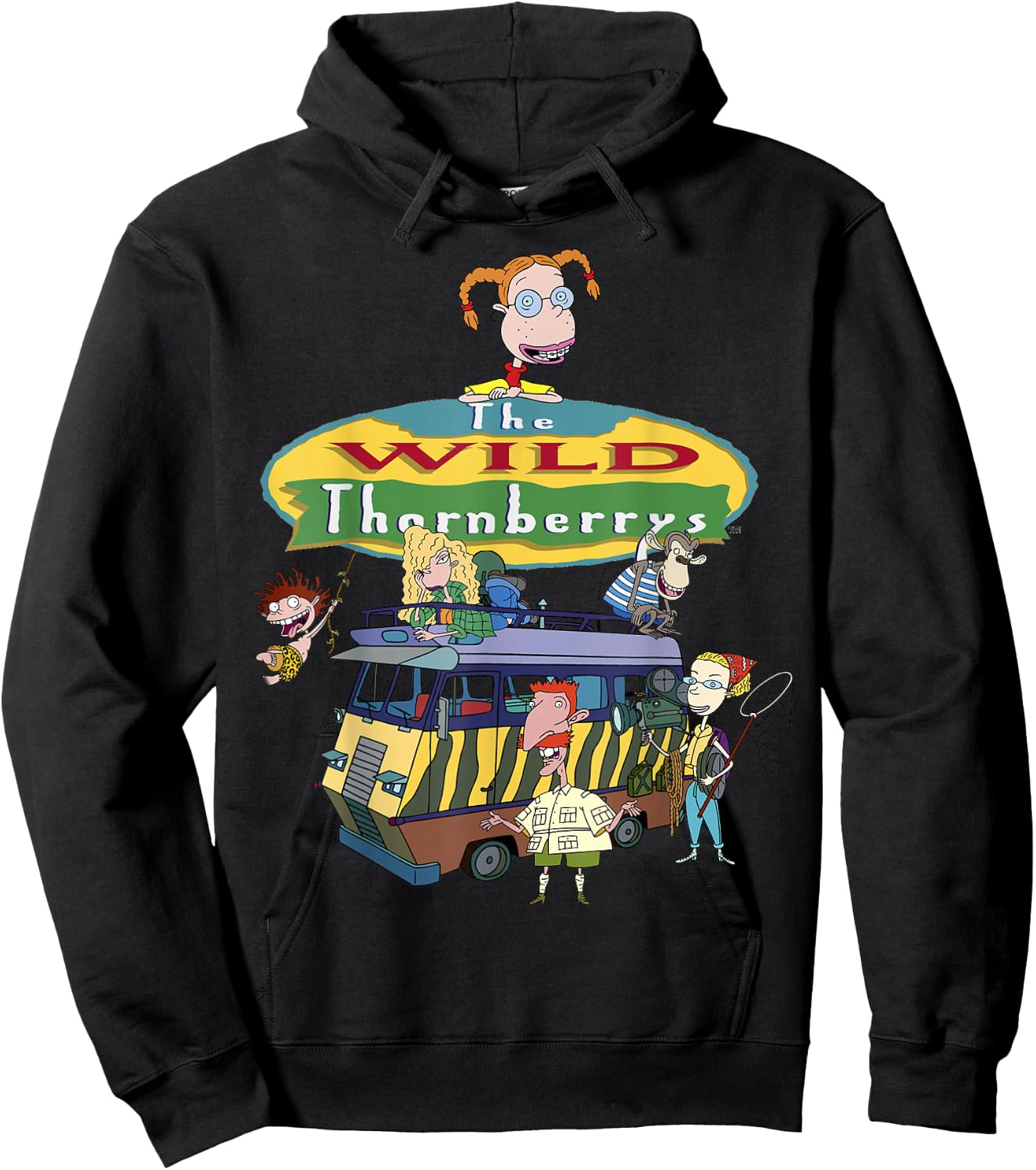 The Wild Thornberrys Family Van Group Title Logo Hoodie - Hoodie | Black